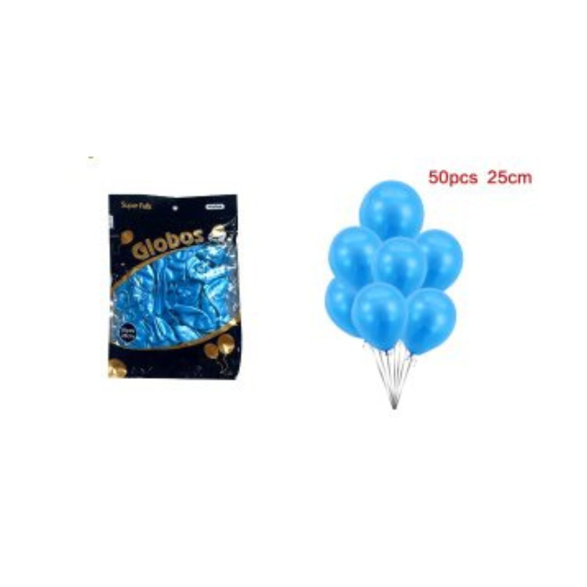 GENERICO - GLOBOS CROMADOS 25 CM 50 PCS