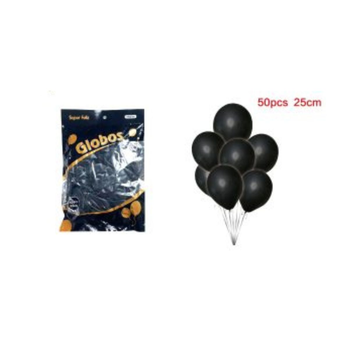 GENERICO - GLOBOS CROMADOS 25 CM 50 PCS