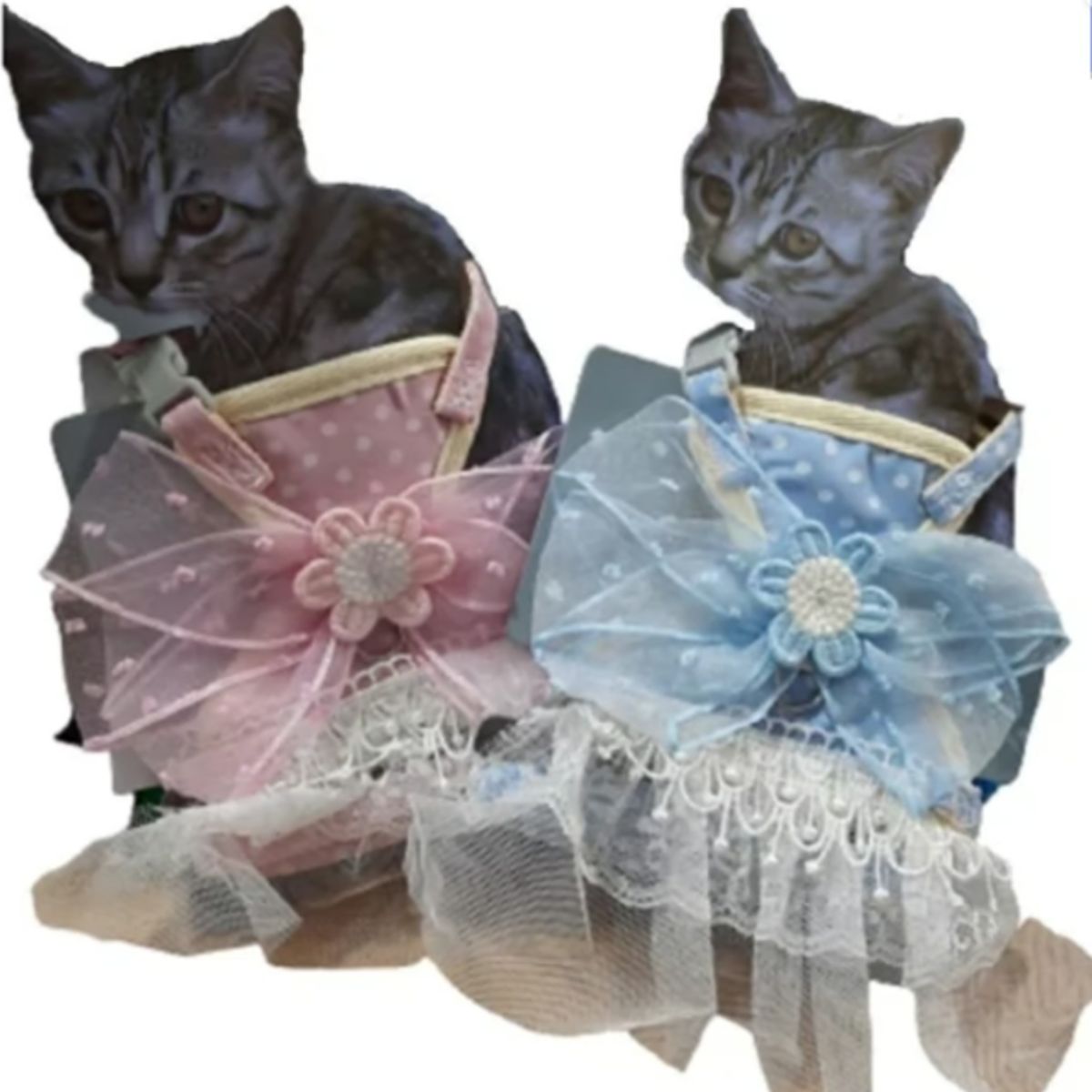 GENERICO - Arnes + Correa Papa Gato Modelo Vestido De Fiesta