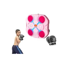 GENERICO - Máquina de boxeo Musical 4 platos Para niños Rosa
