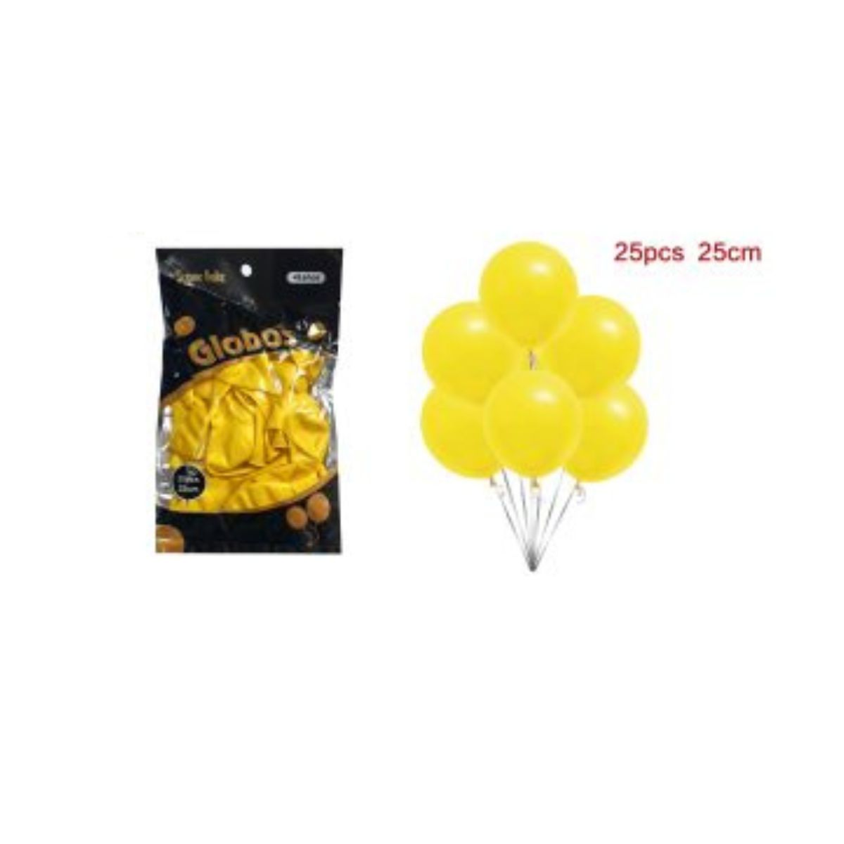 GENERICO - GLOBOS CROMADOS 25 CM 25 PCS