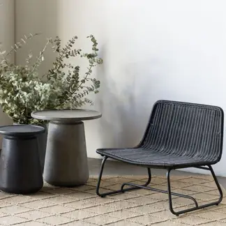 AMOBLE - Poltrona terraza Golfet Negra Amoblé