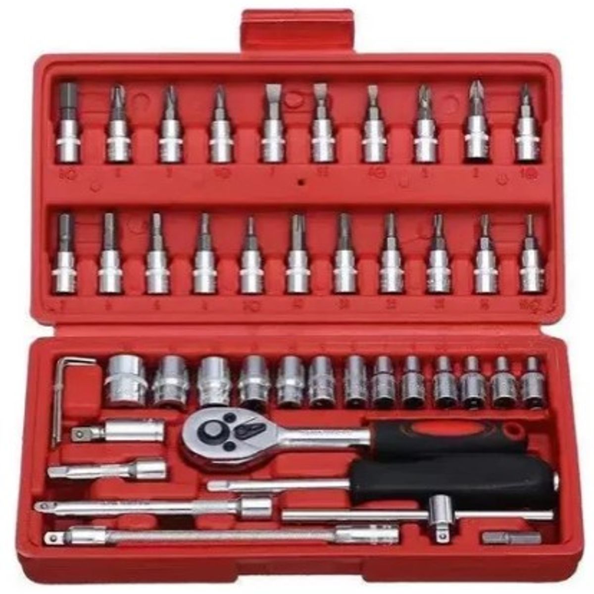 GENERICO - Juego Caja Set Dados Chicharra Herramientas 46 Piezas