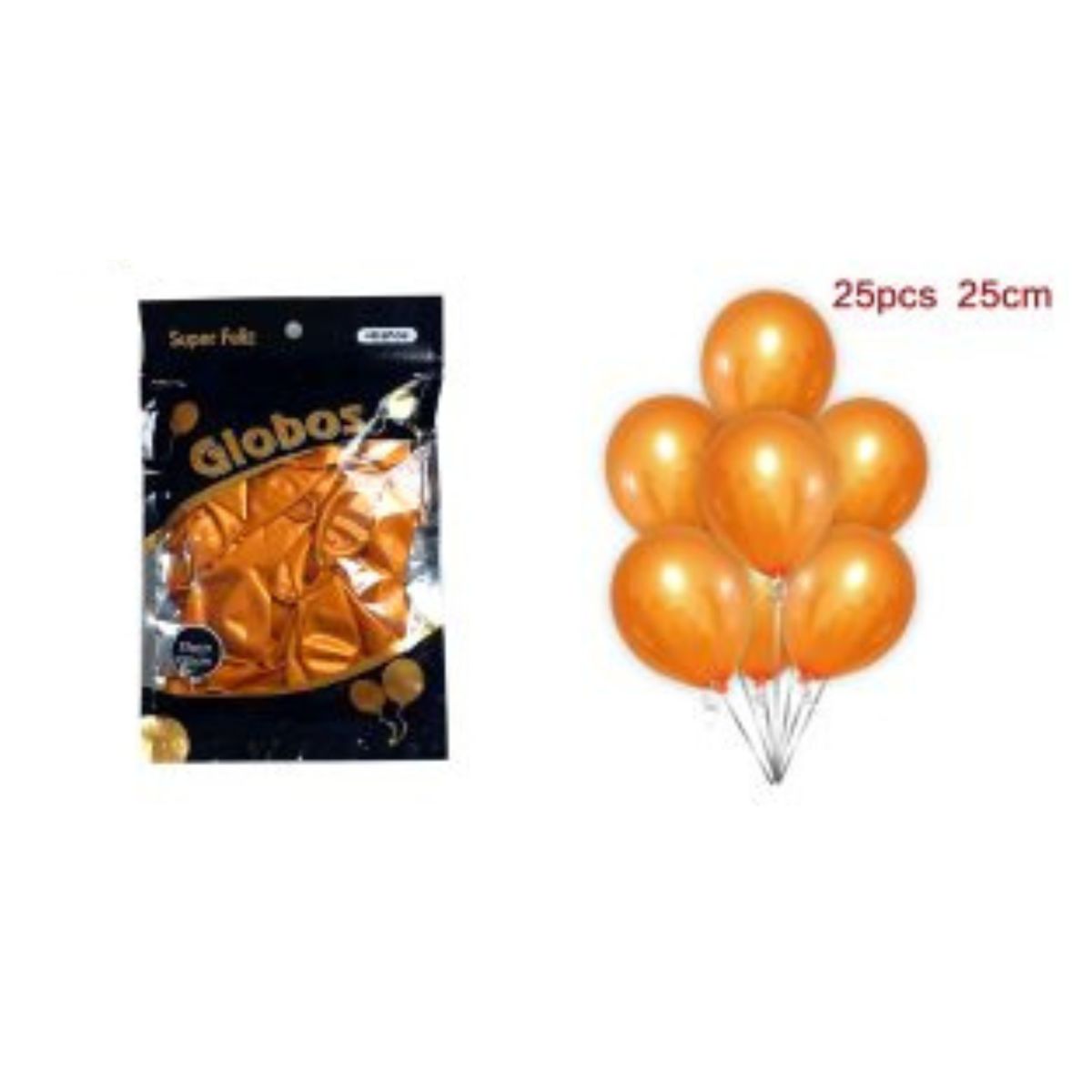 GENERICO - GLOBOS CROMADOS 25 CM 25 PCS