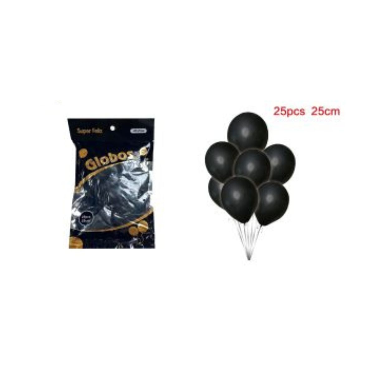 GENERICO - GLOBOS CROMADOS 25 CM 25 PCS