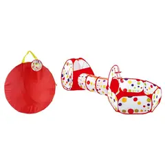 OEM - Carpa Piscina con Tunel Rojo