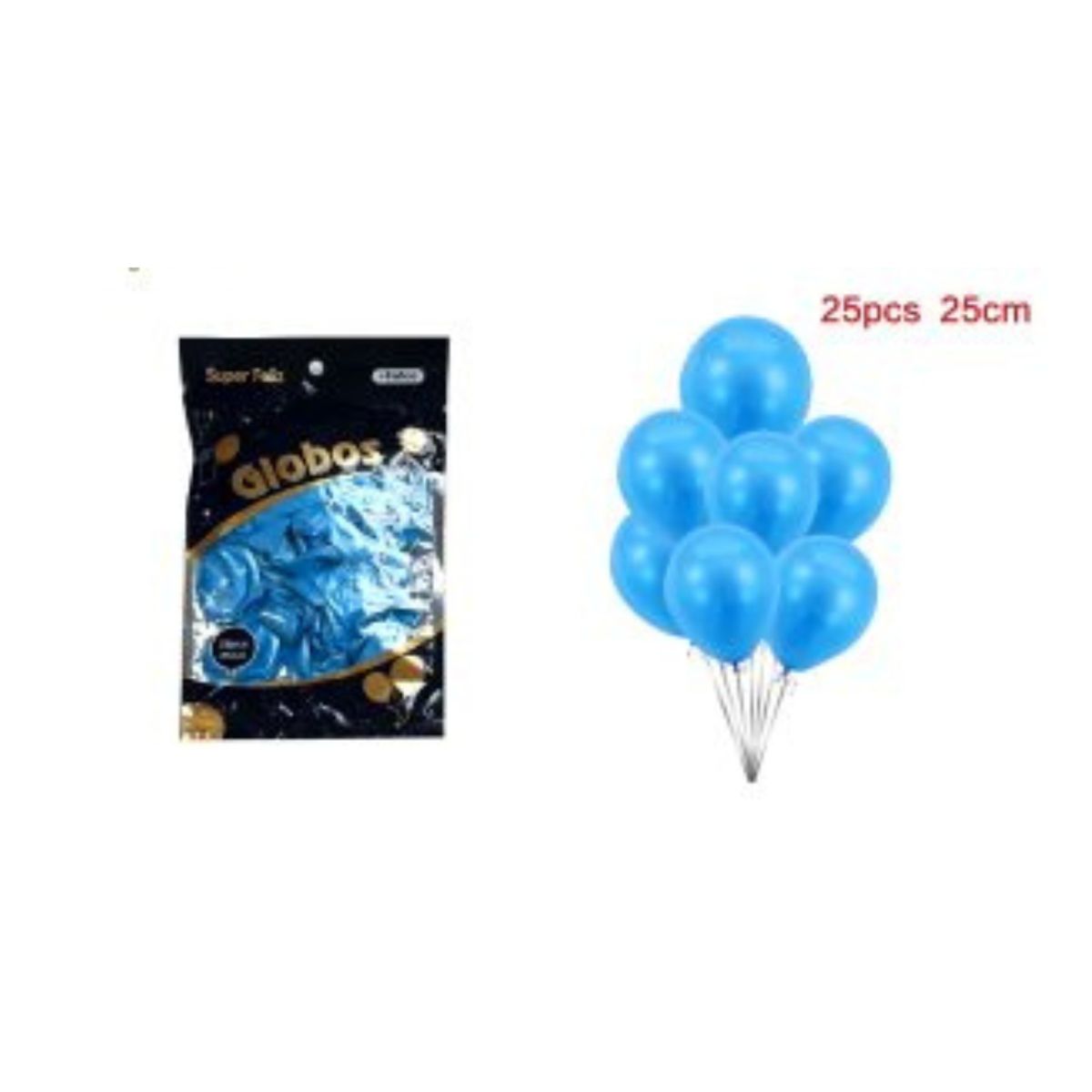 GENERICO - GLOBOS CROMADOS 25 CM 25 PCS