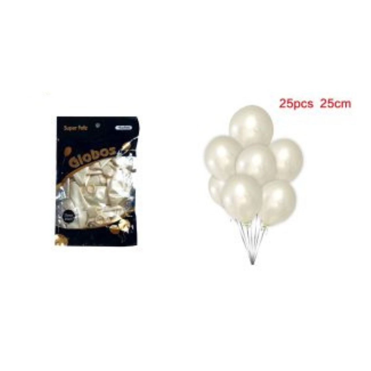 GENERICO - GLOBOS CROMADOS 25 CM 25 PCS