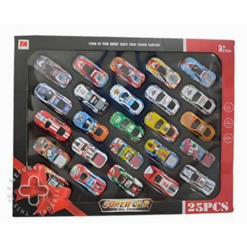 GENERICO - Juguete Set De 25 Autos A Escala Colores Variados