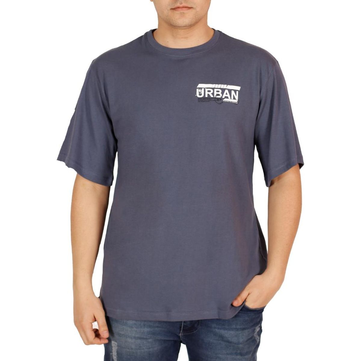 PEROE - Polera Grant IV Indigo Oversize Peroé - Azul