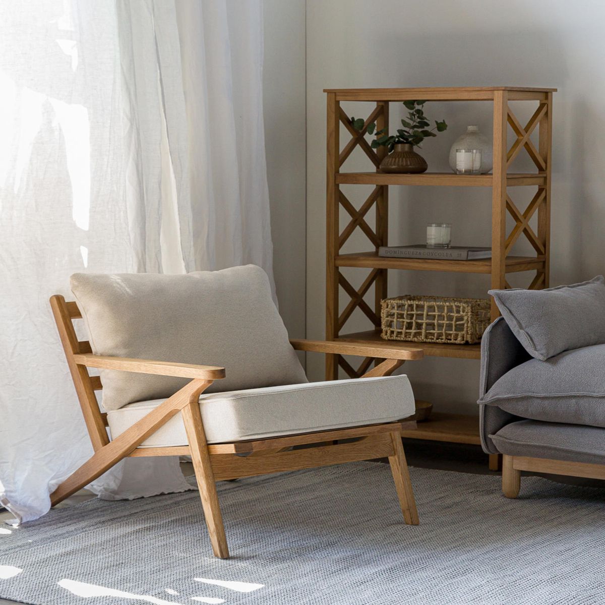 AMOBLE - Poltrona Celebes Natural Beige Amoblé