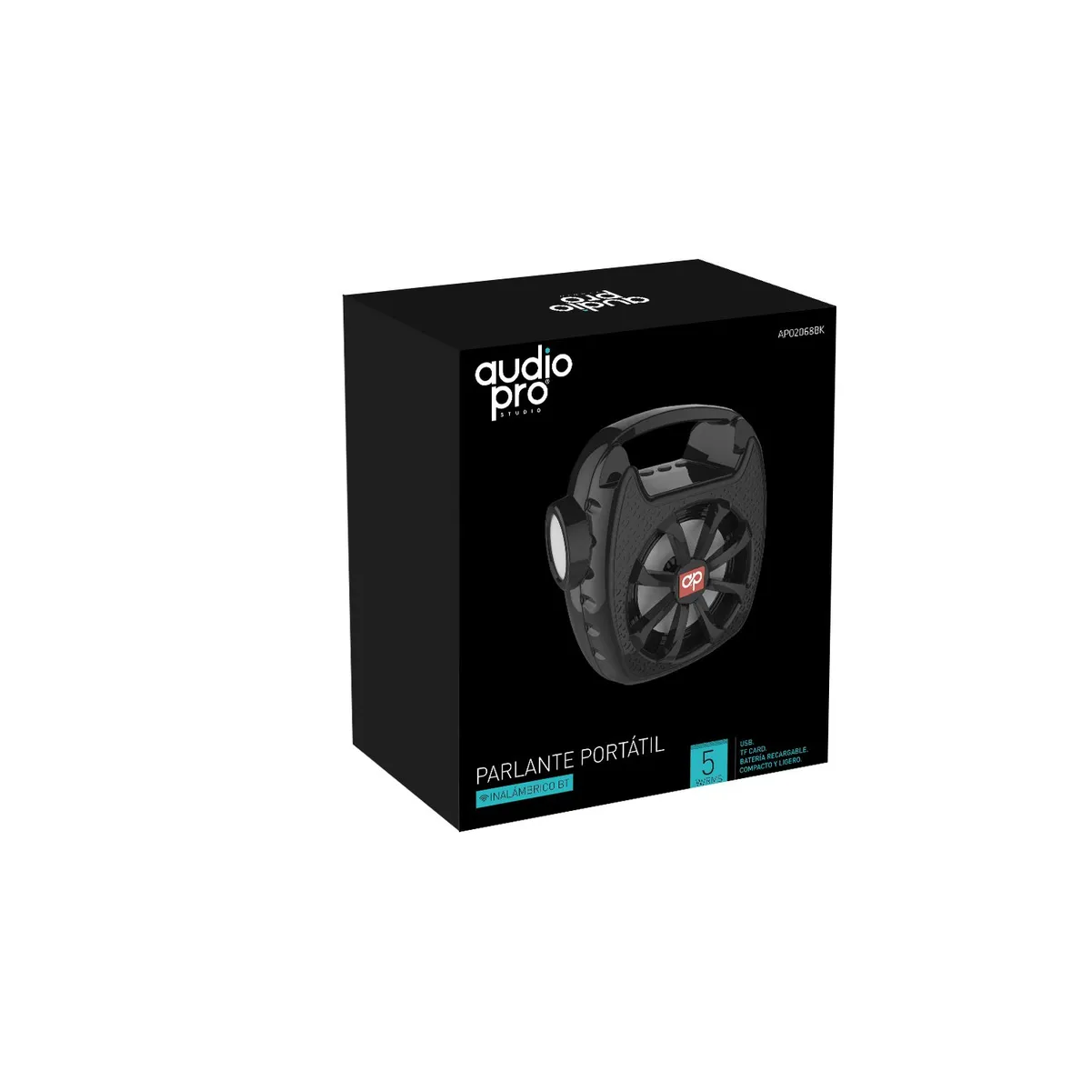 AUDIOPRO - Parlante Bluetooth Con Panel Solar Y Linterna Blanco - SC