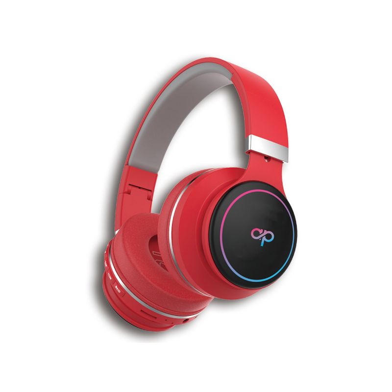 AUDIOPRO - Audífonos Gamer Bluetooh Iluminación Rgb Rojo - SC