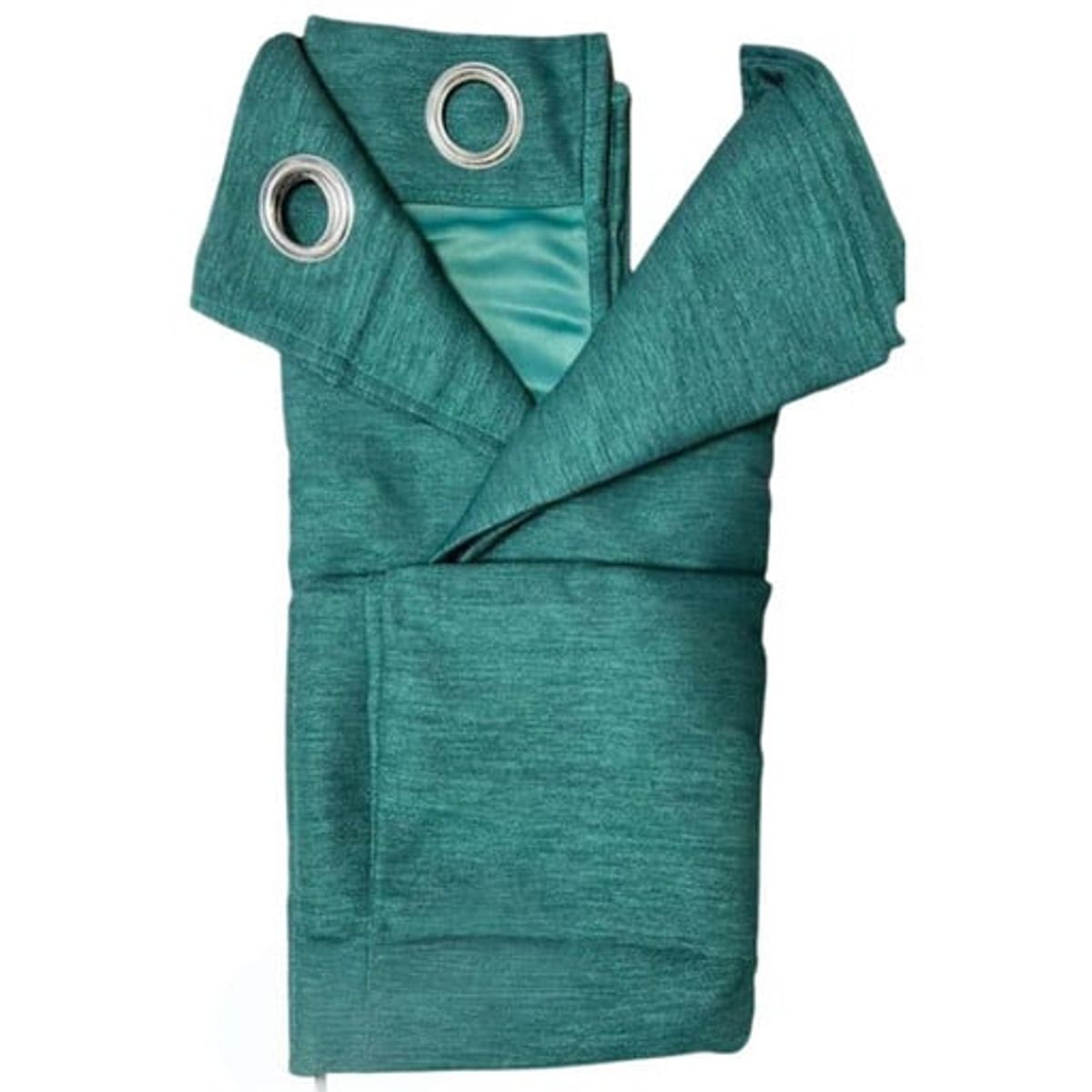 GENERICO - SET CORTINA 2 PAÑOS CON RELIEVE 140X230  VERDE