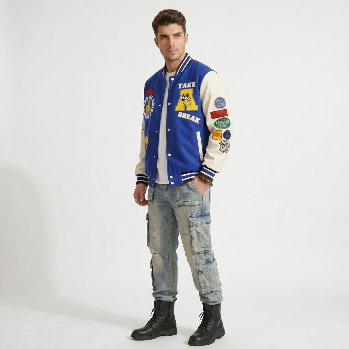 D'JOE - Chaqueta Universitaria Bomber Luxury