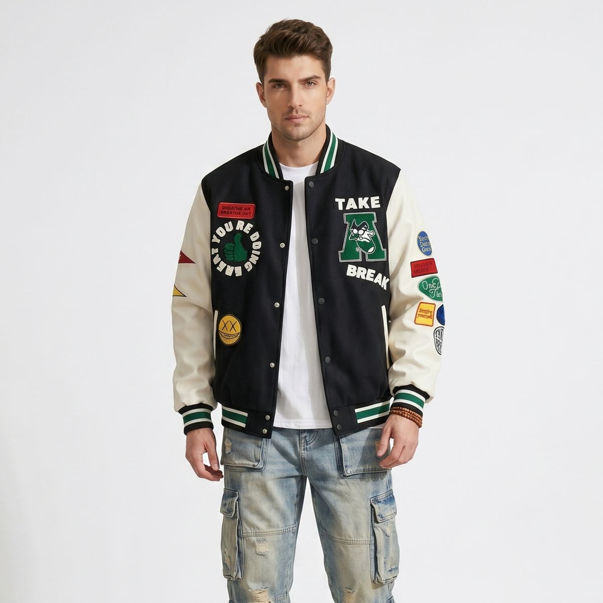 D'JOE - Chaqueta Universitaria Bomber Luxury