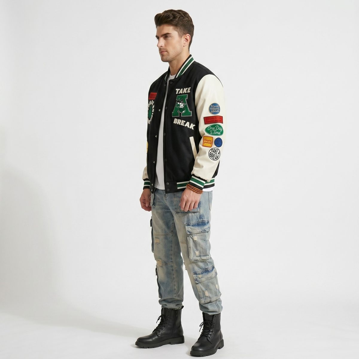 D'JOE - Chaqueta Universitaria Bomber Luxury