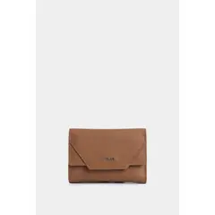 VELEZ - Vélez Billetera Magnolia Cuero Mujer Corte Hexagonal Miel