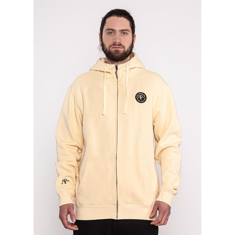 KAYA UNITE - Polerón Hombre Full Zip Logo Cream Blue