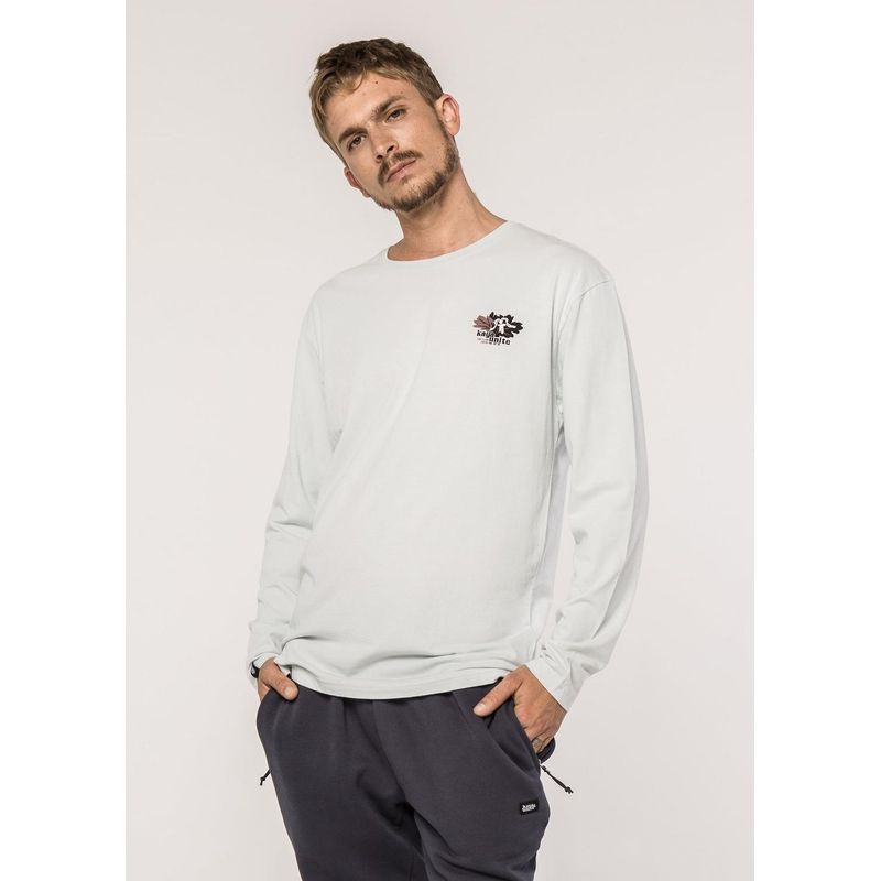 KAYA UNITE - Polera Hombre Manga Larga Organic Cotton Huemul Lt Blue