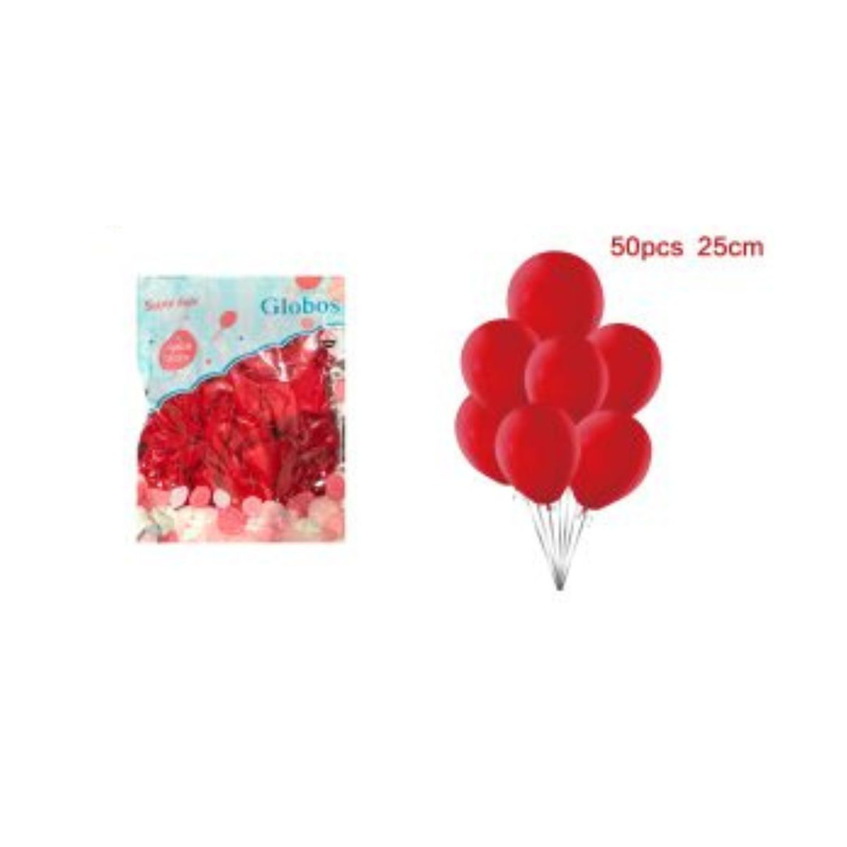 GENERICO - GLOBOS LATEX 25 CM 50 PCS