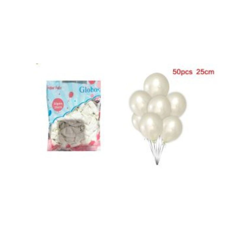 GENERICO - GLOBOS LATEX 25 CM 50 PCS