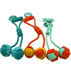 GENERICO - Pelota Doble Cuerda Trenzada Juguete Para Perros