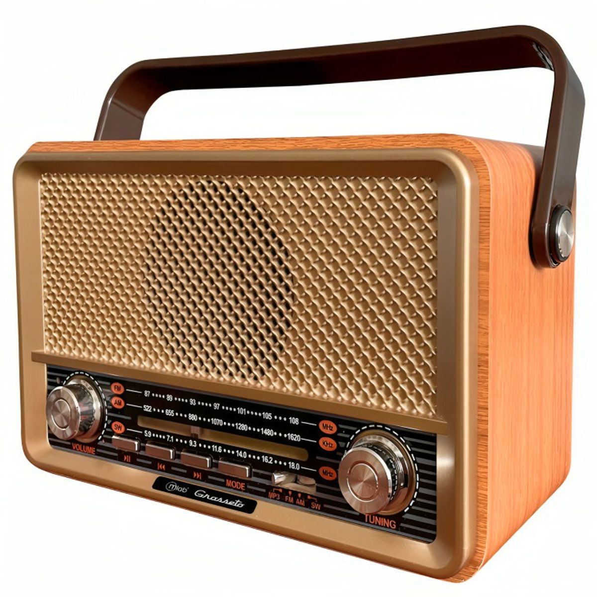 OEM - RADIO PORTÁTIL BLUETOOTH RETRO GROSSETO MLAB 9142
