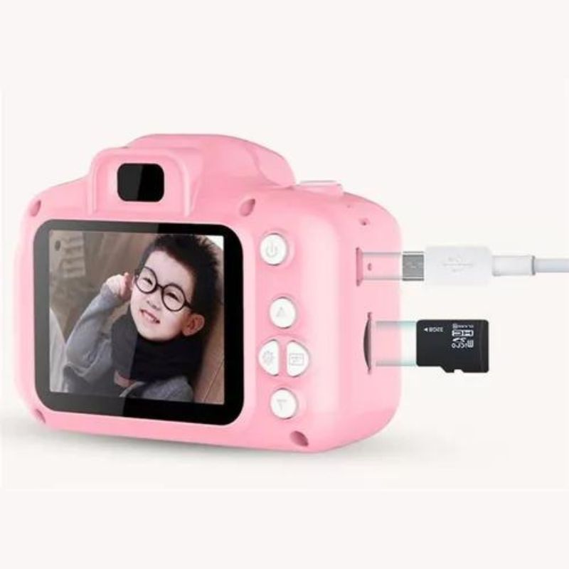 GENERICO - Mini Cámara Fotográfica Digital Para Niños Portatil Rosa