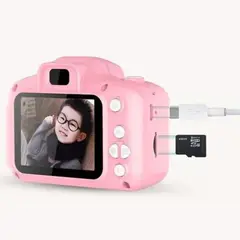 GENERICO - Mini Cámara Fotográfica Digital Para Niños Portatil Rosa