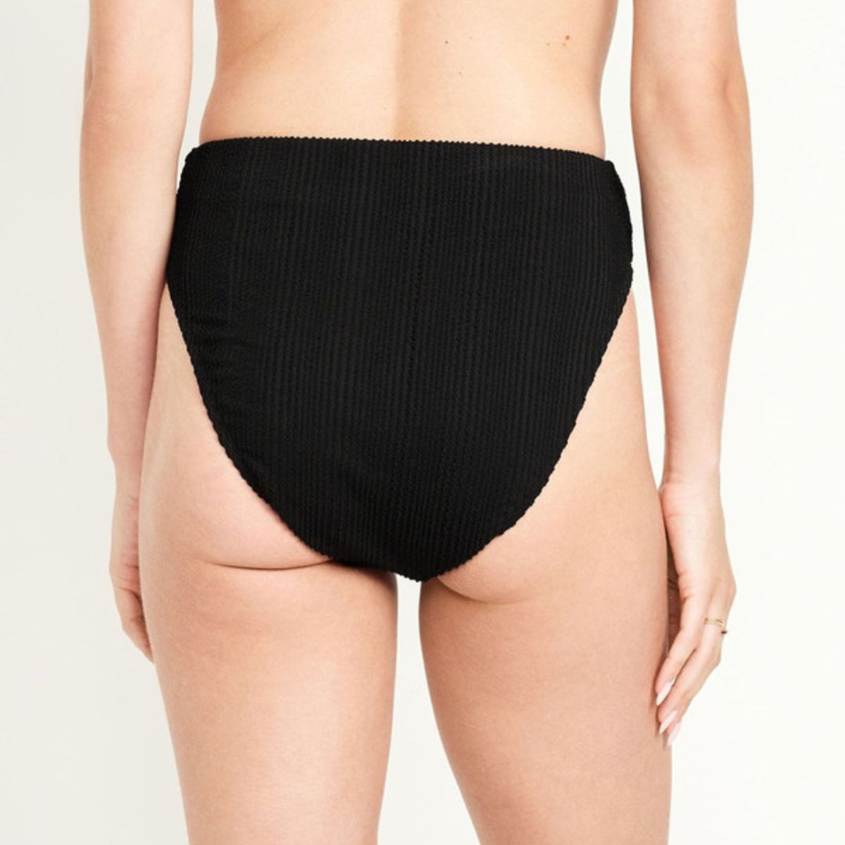 OLD NAVY - Bikini Tiro Extra Alto Mujer Negro