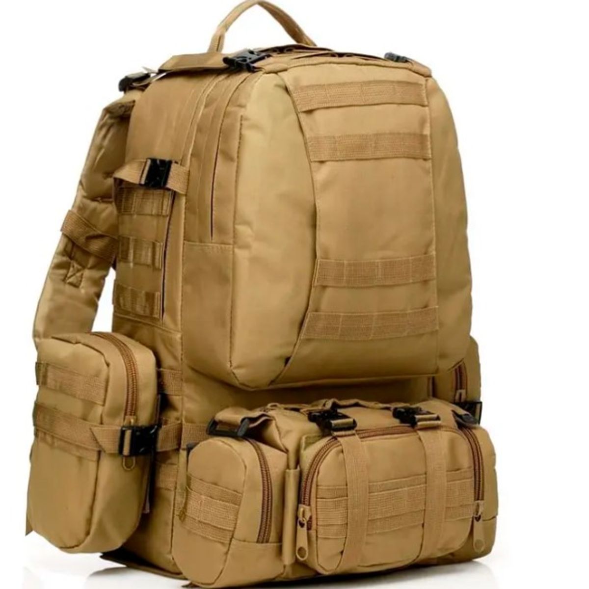 GENERICO - Mochila Táctica Militar Desmontable 50 Litros 3 Piezas