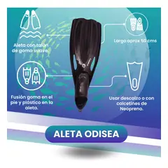CABOSUB - Aleta De Buceo Odisea Negra 42-43