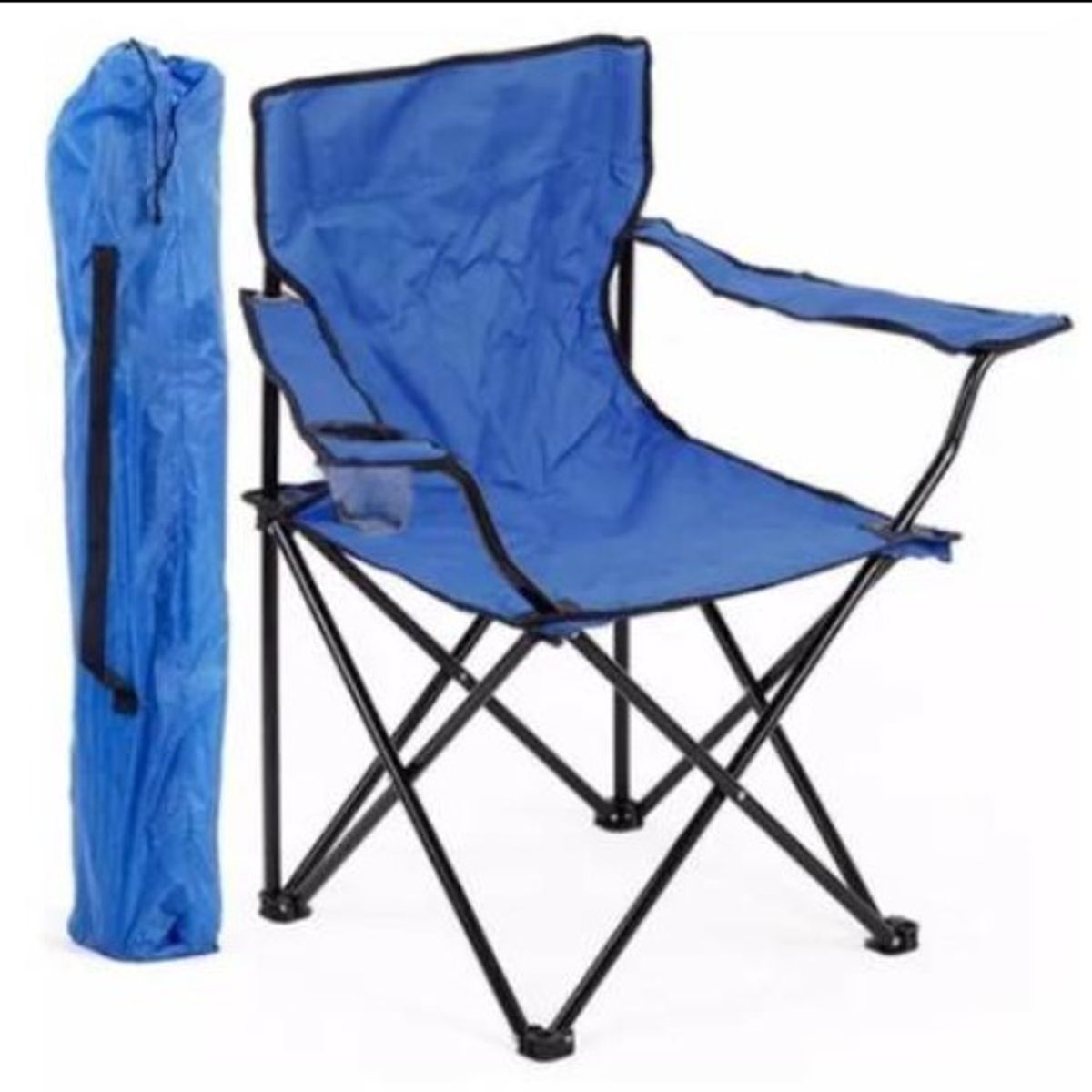 GENERICO - Silla Plegable De Playa Camping Pesca Picnic Con Porta Vaso