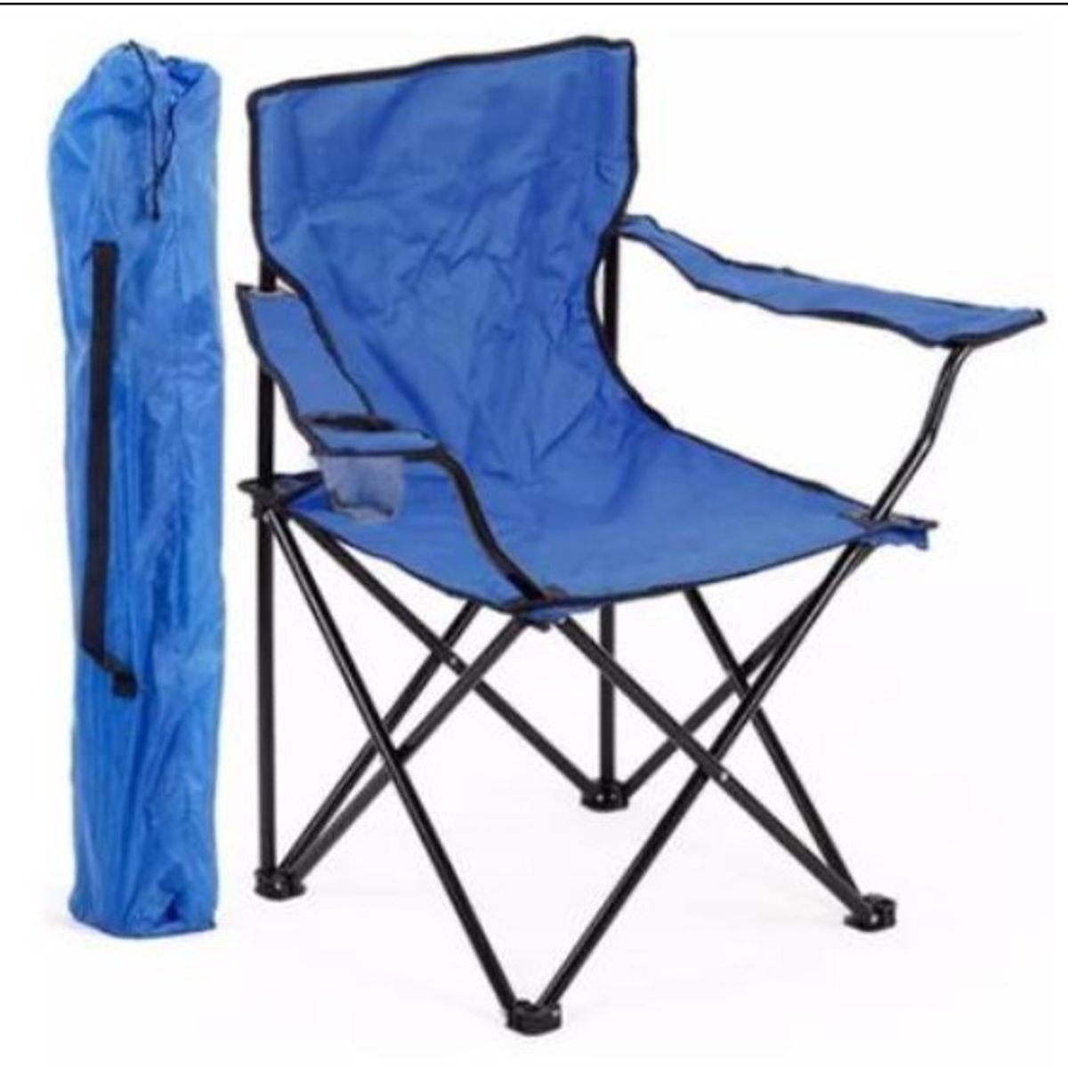 GENERICO - Silla Plegable De Playa Camping Pesca Picnic Con Porta Vaso