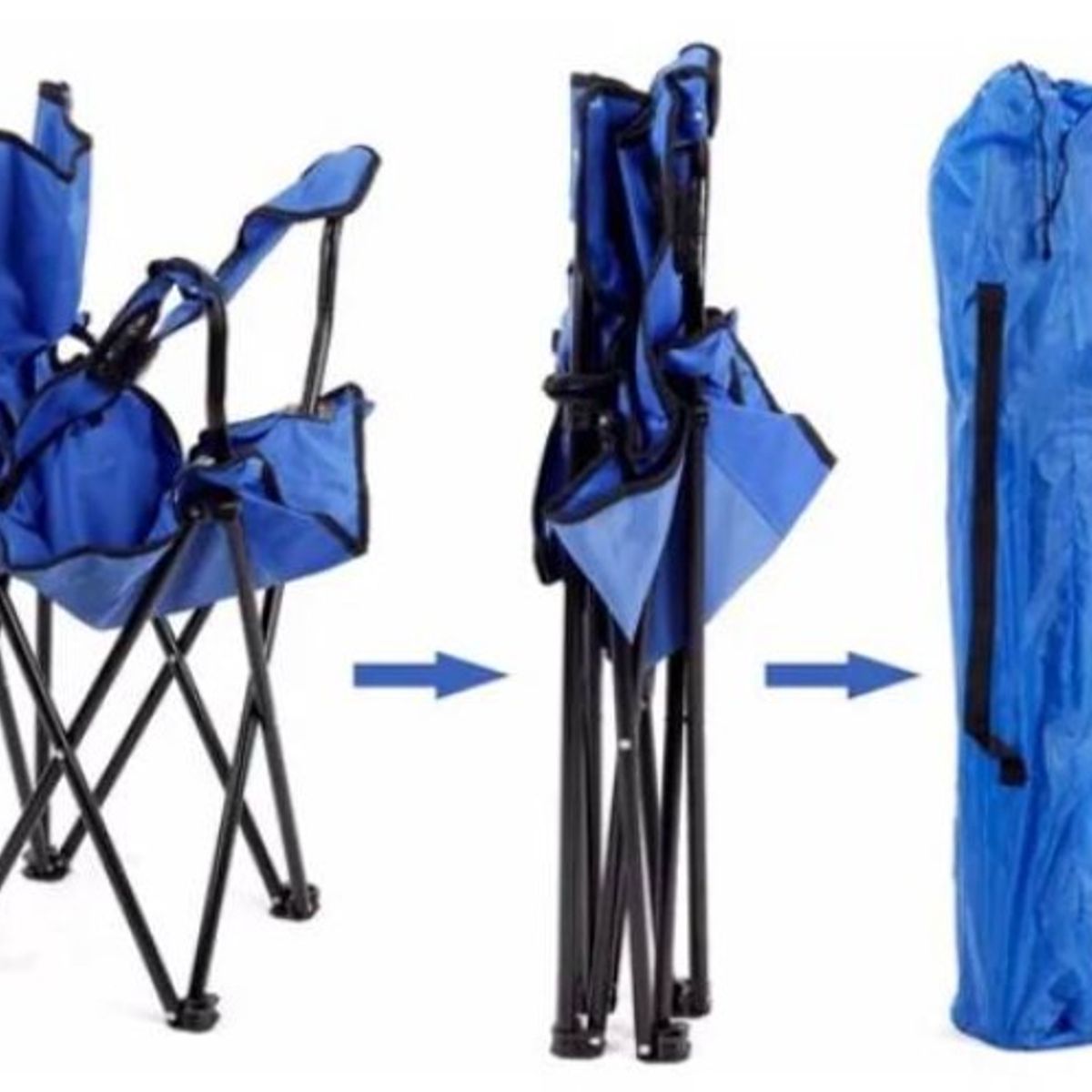 GENERICO - Silla Plegable De Playa Camping Pesca Picnic Con Porta Vaso