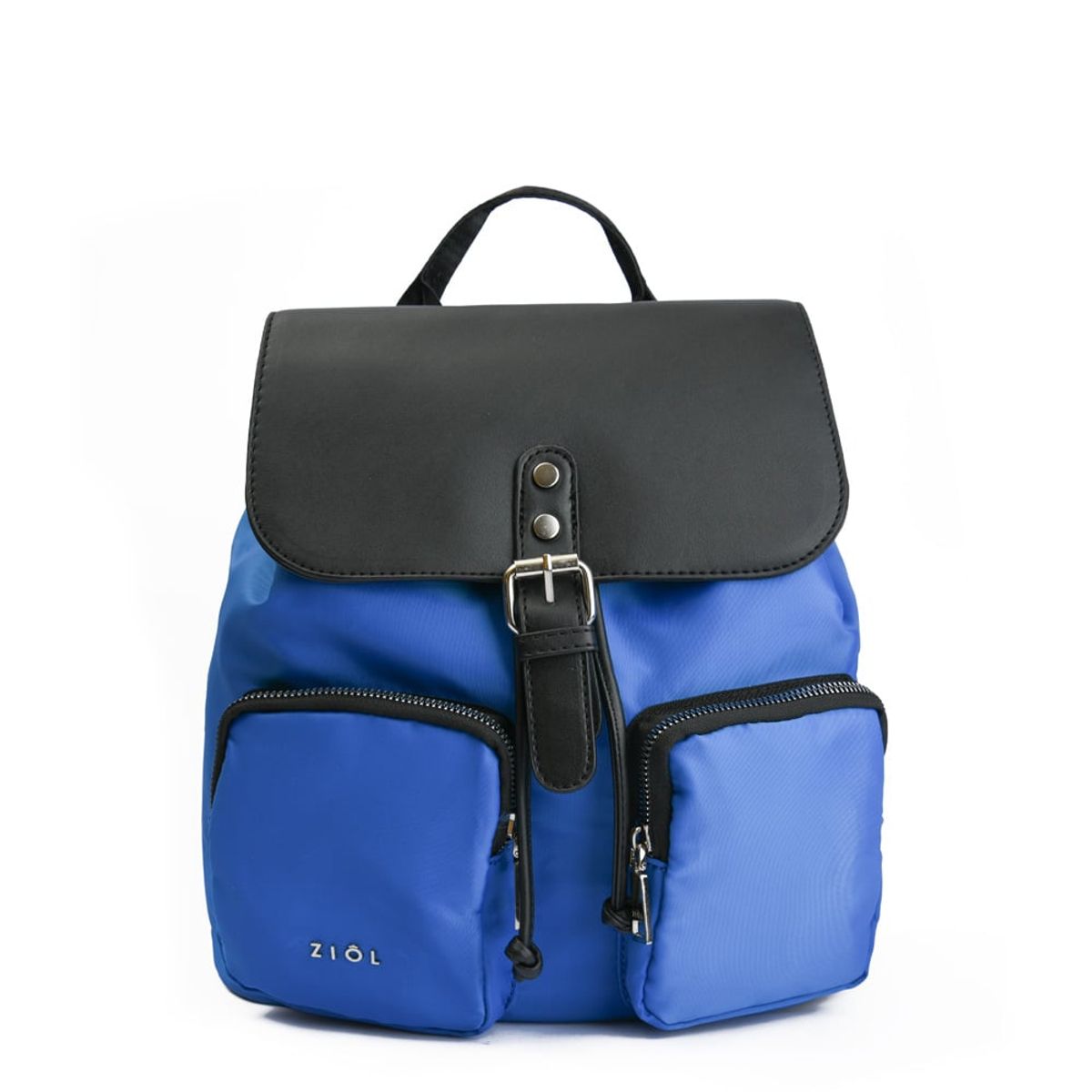 ZIOL - Mochila con tapa minzip mediana azul