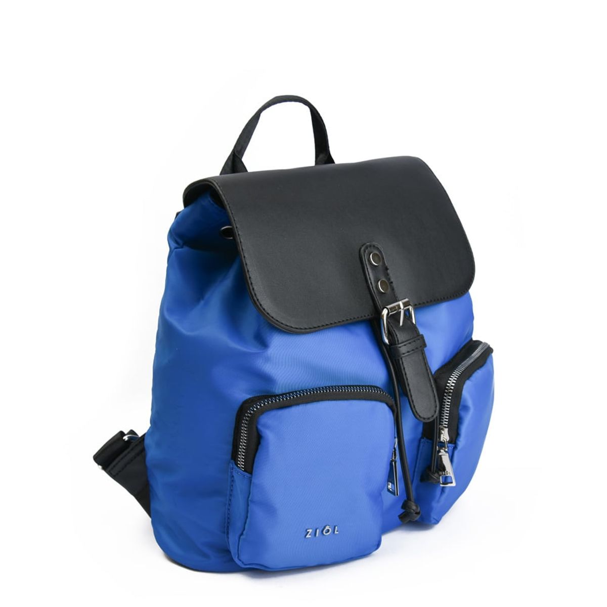 ZIOL - Mochila con tapa minzip mediana azul