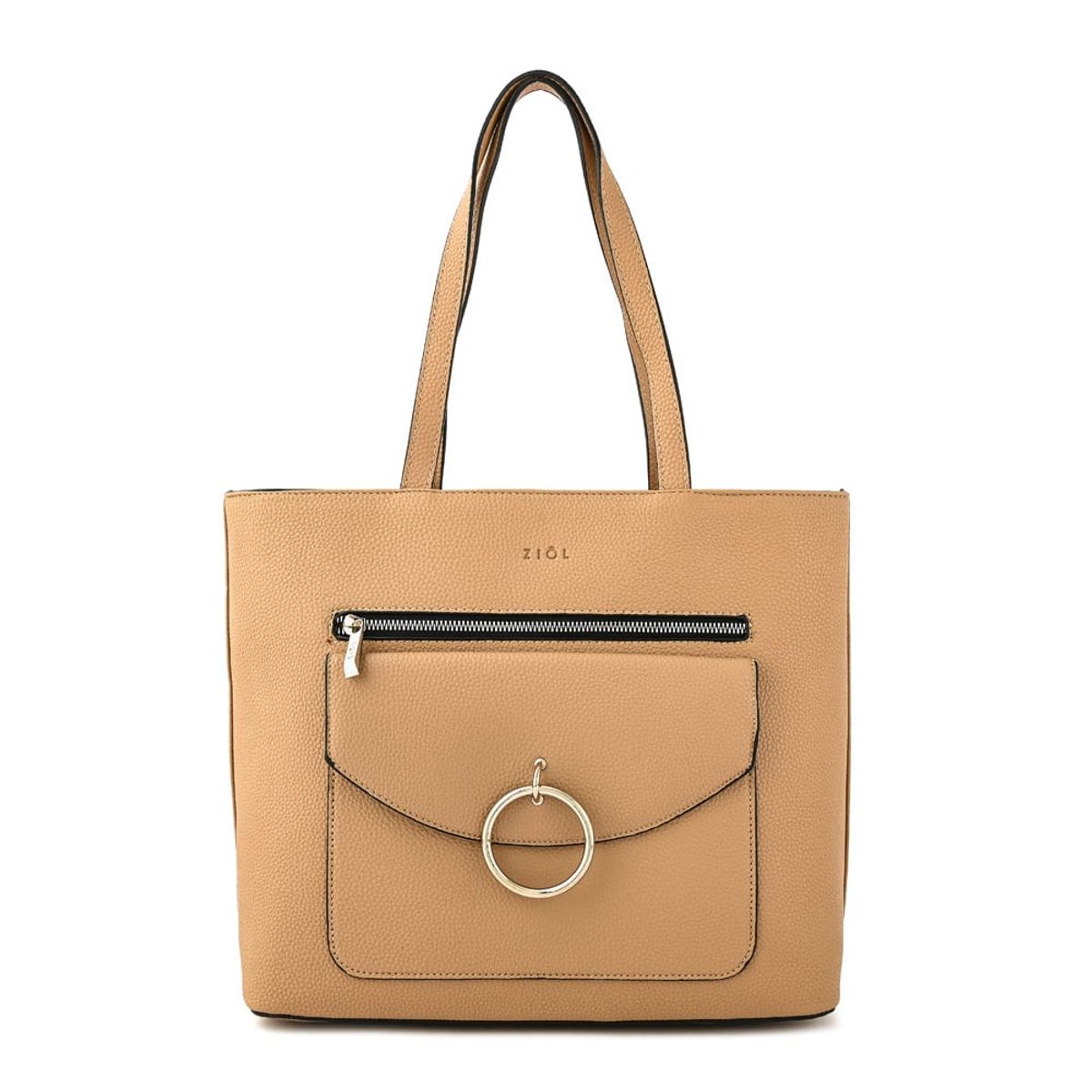 ZIOL - Cartera tote priscila grande beige oscuro