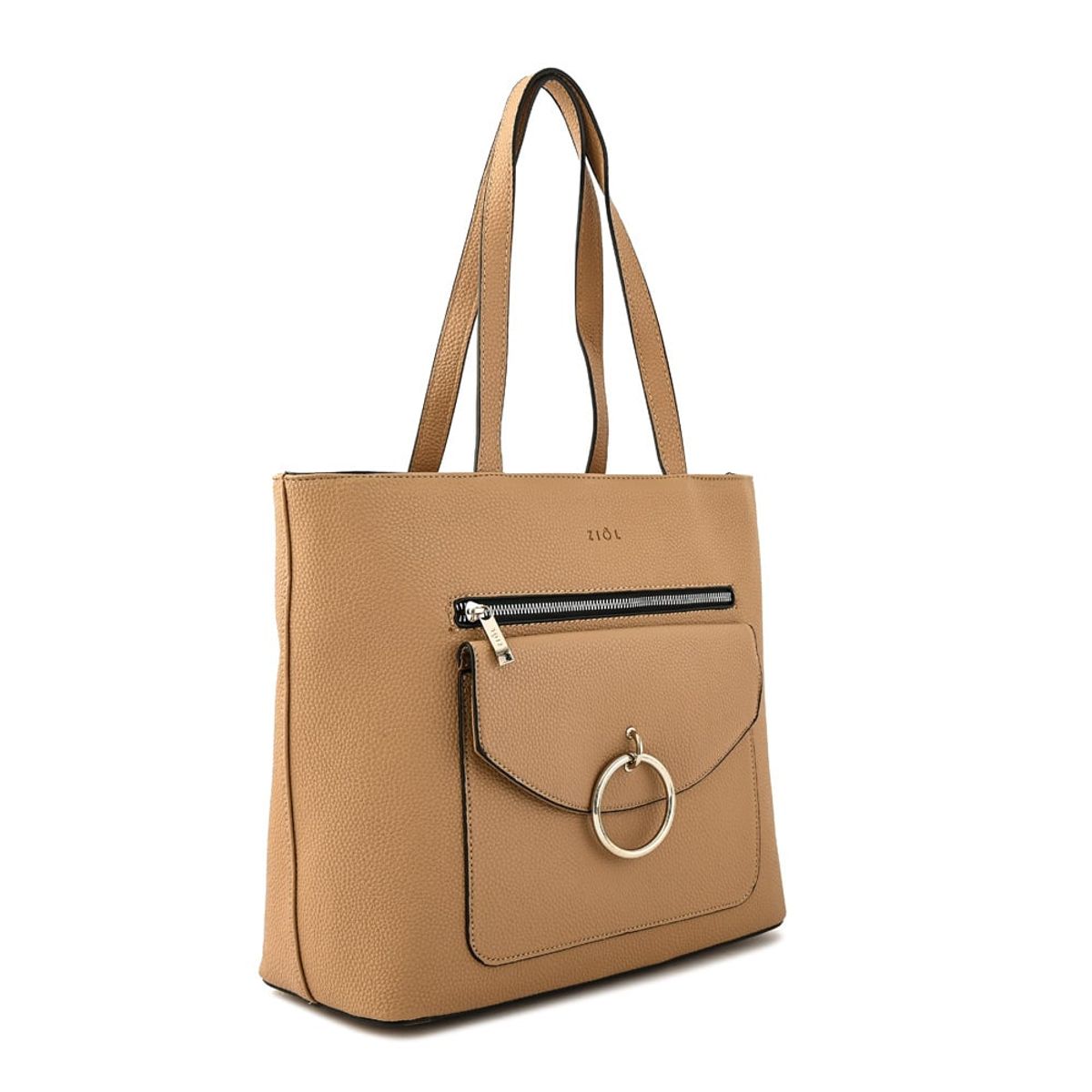 ZIOL - Cartera tote priscila grande beige oscuro