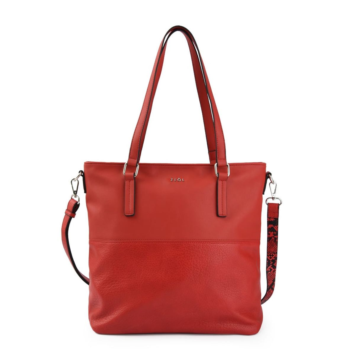 ZIOL - Cartera dos asas shopping grande casia rojo
