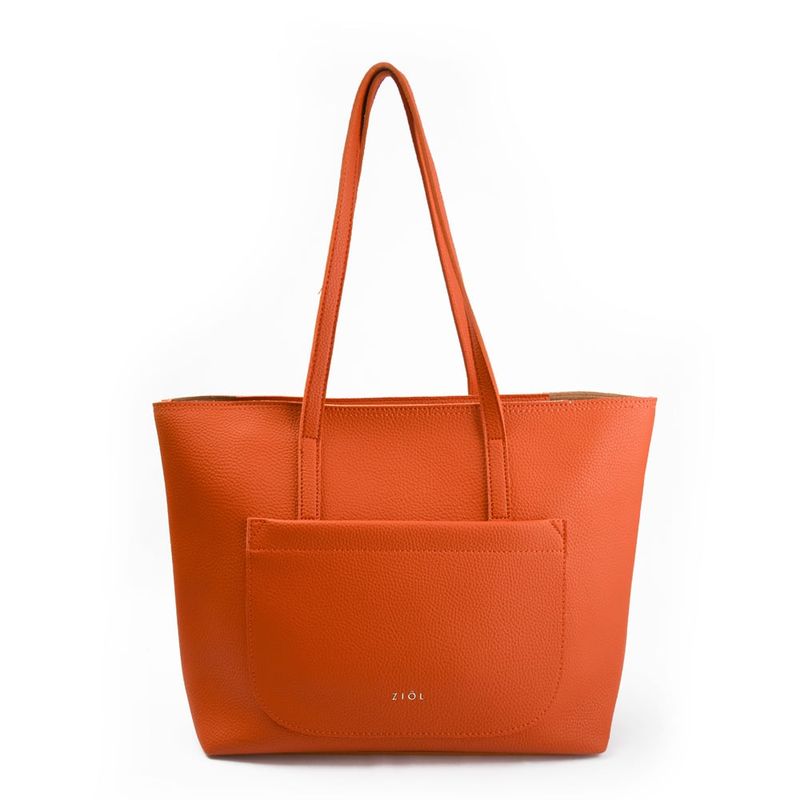 ZIOL - Cartera dos asas bote grande maisina naranja