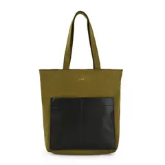 ZIOL - Cartera dos asas shopping grande lilen verde oliva