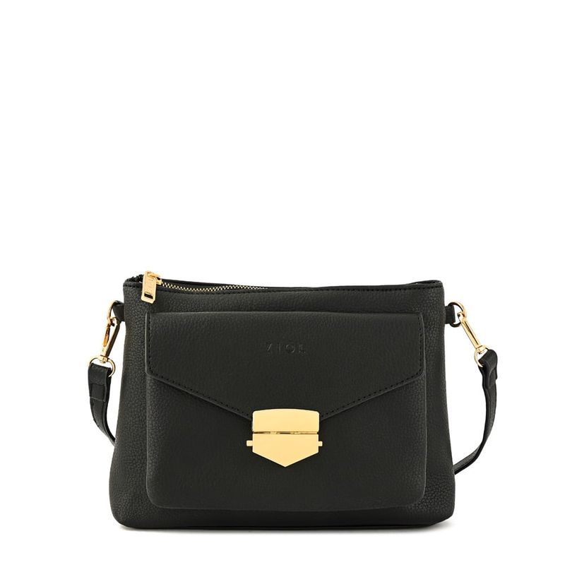 ZIOL - Cartera bandolera mediana aretine negro