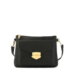 ZIOL - Cartera bandolera mediana aretine negro