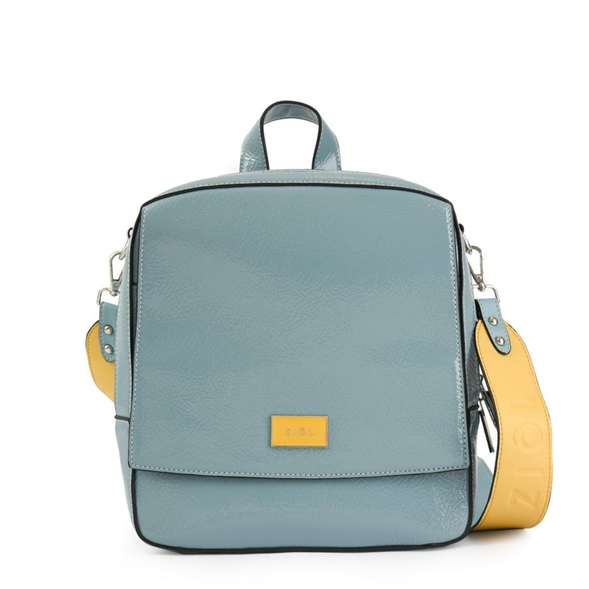ZIOL - Mochila con tapa mediana manchester denim