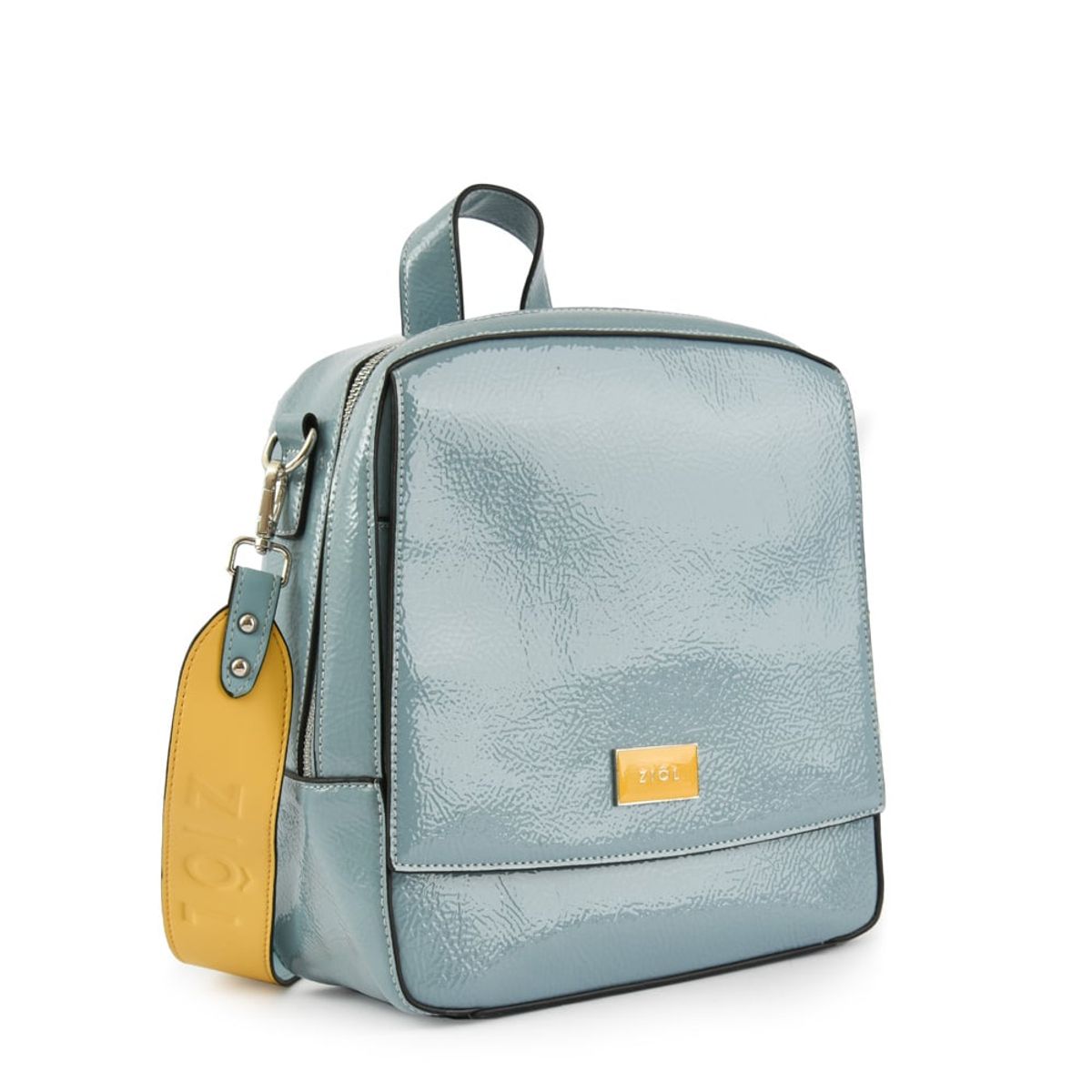 ZIOL - Mochila con tapa mediana manchester denim