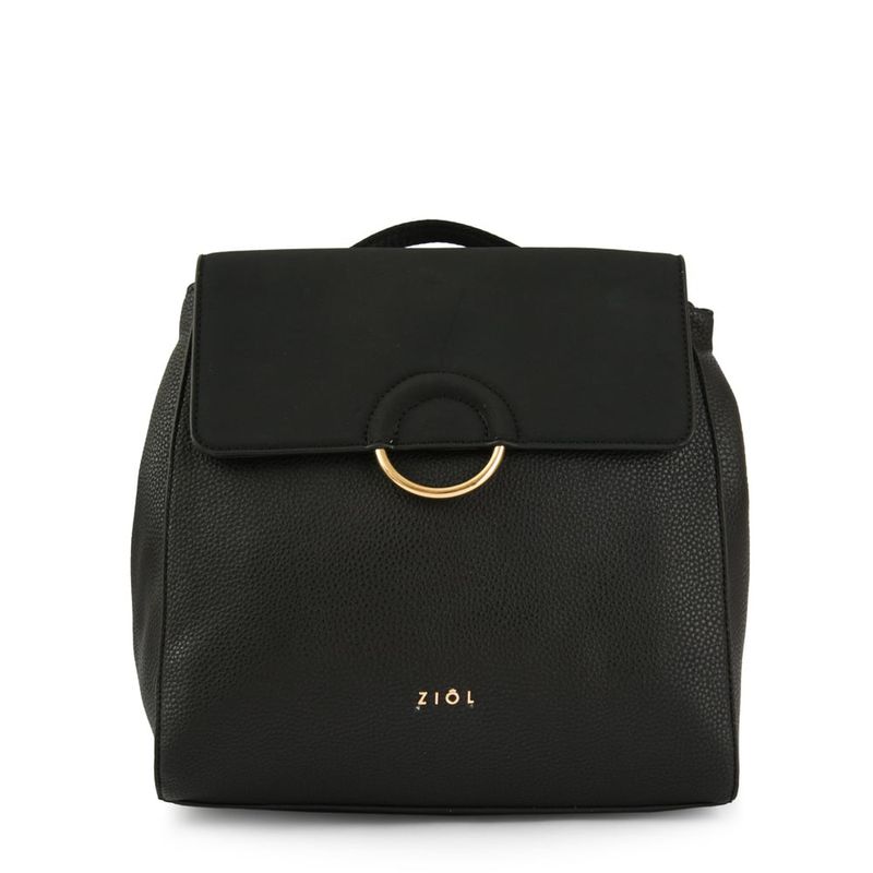 ZIOL - Mochila con tapa mediana sophie negro