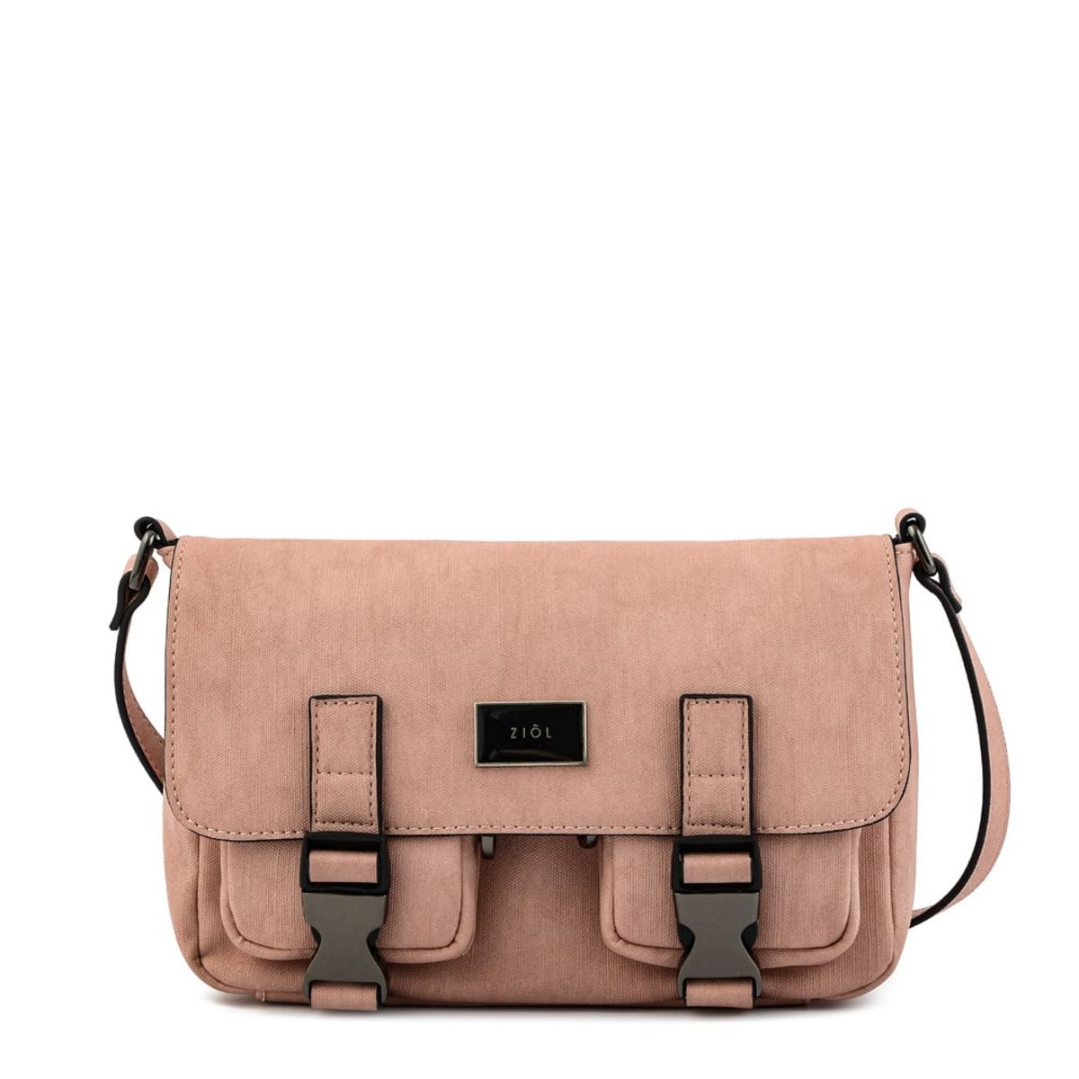 ZIOL - Cartera bandolera con tapa pequeña dina rosa viejo