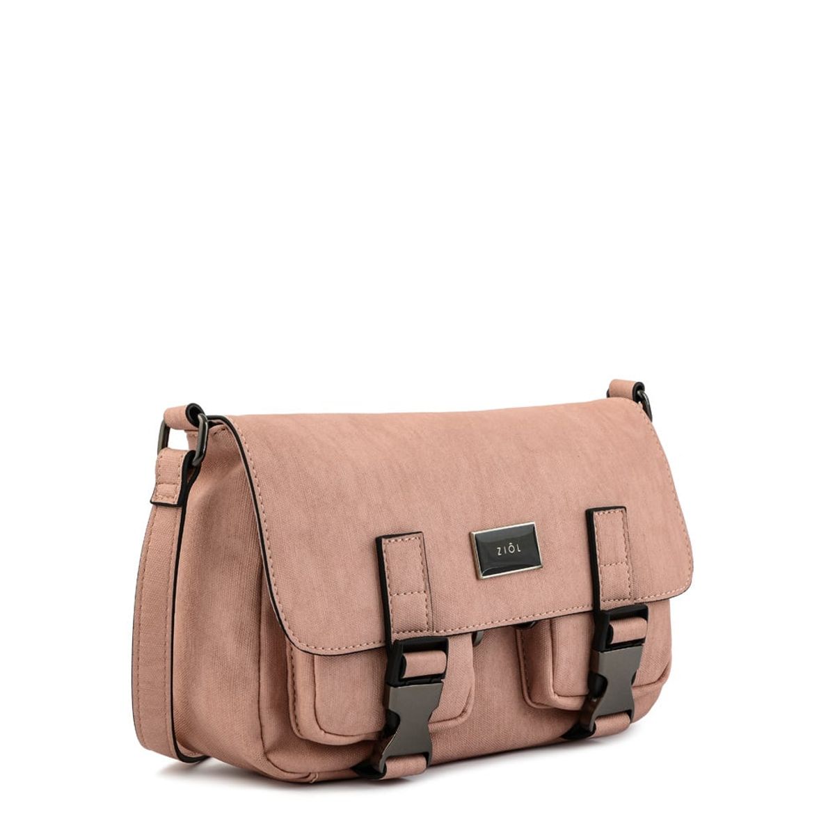 ZIOL - Cartera bandolera con tapa pequeña dina rosa viejo